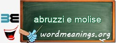 WordMeaning blackboard for abruzzi e molise